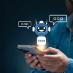 AI Therapy: Comforting Illusion or Real Help Person holding a smartphone with a chatbot interface displayed