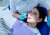 Patient receiving dental checkup