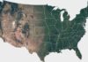 United States map with state boundaries