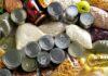Assorted pantry staples with canned goods and dry foods